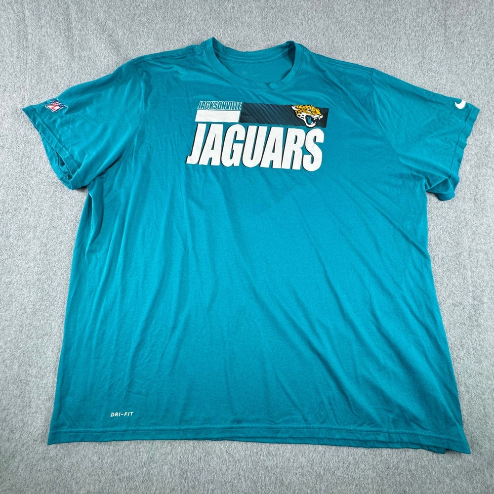 Jacksonville Jaguars Nike Mens T Shirt 4XL Blue Dri-FIT NFL On Field